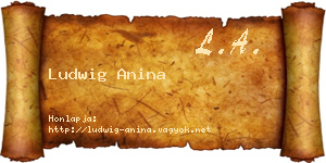 Ludwig Anina névjegykártya